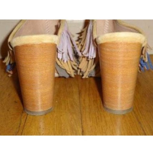 CHARLOTTE STONE Morley Suede Fringe Sandals Shoes - Picture 11 of 12